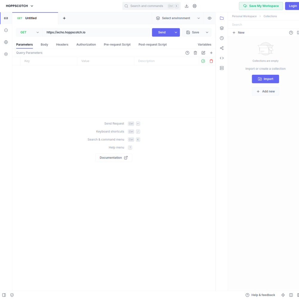 Screenshot of Hoppscotch website