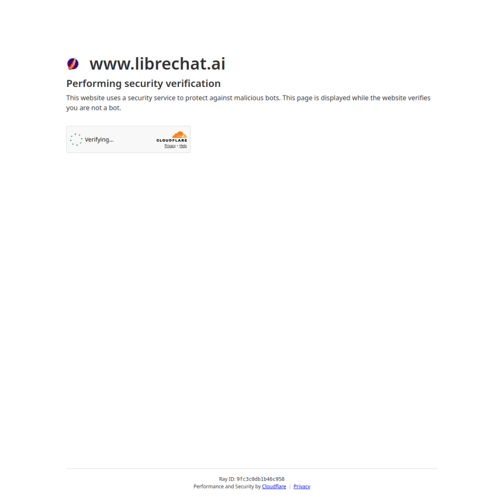 Screenshot of LibreChat website
