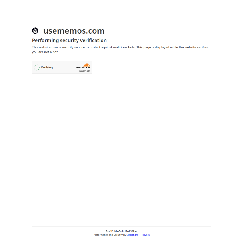 Screenshot of Memos website