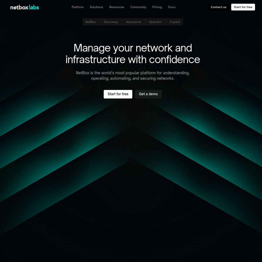Screenshot of NetBox website