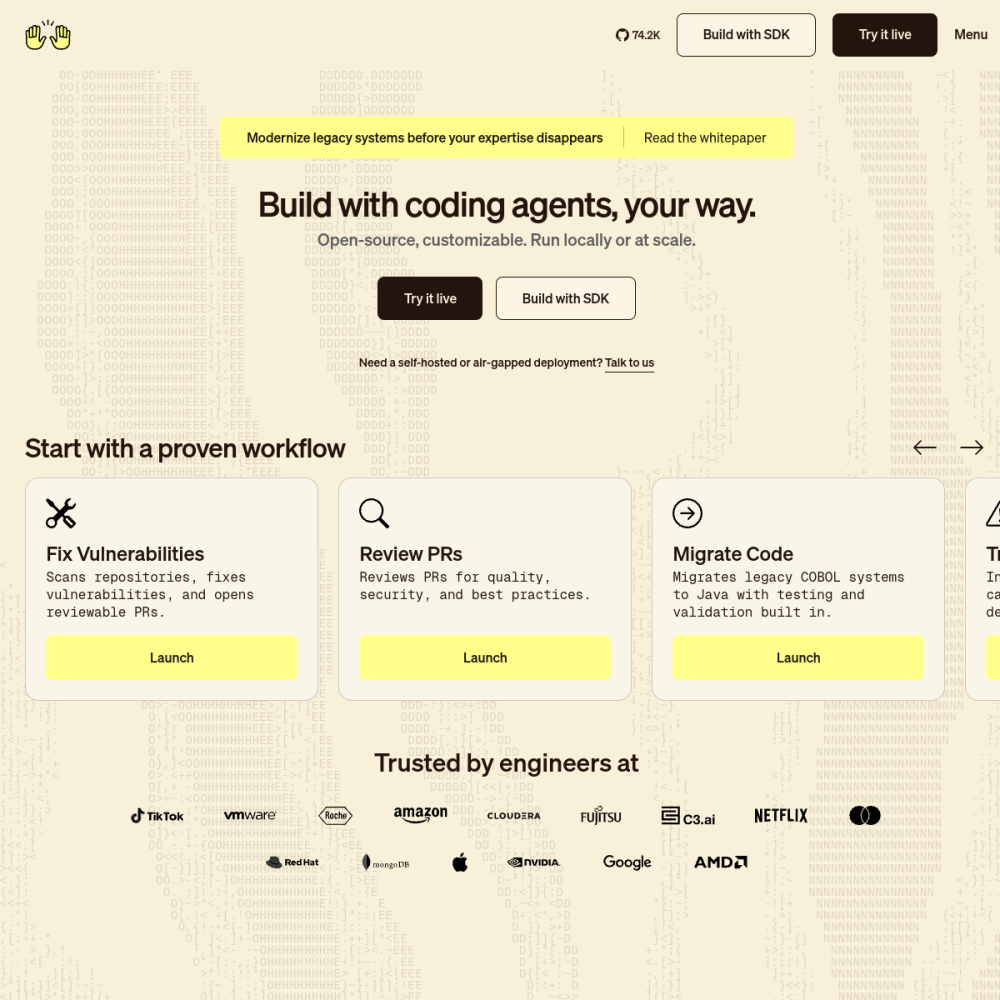 Screenshot of OpenHands website