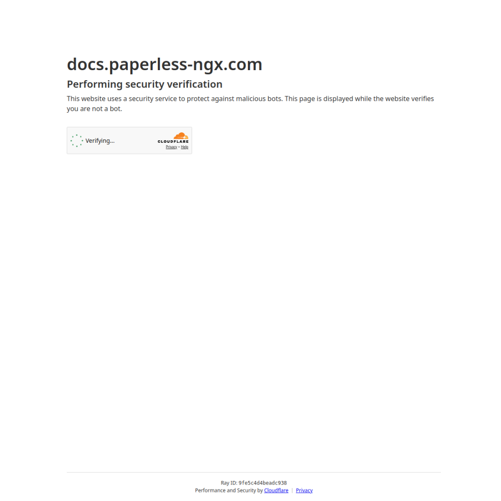 Screenshot of Paperless-ngx website