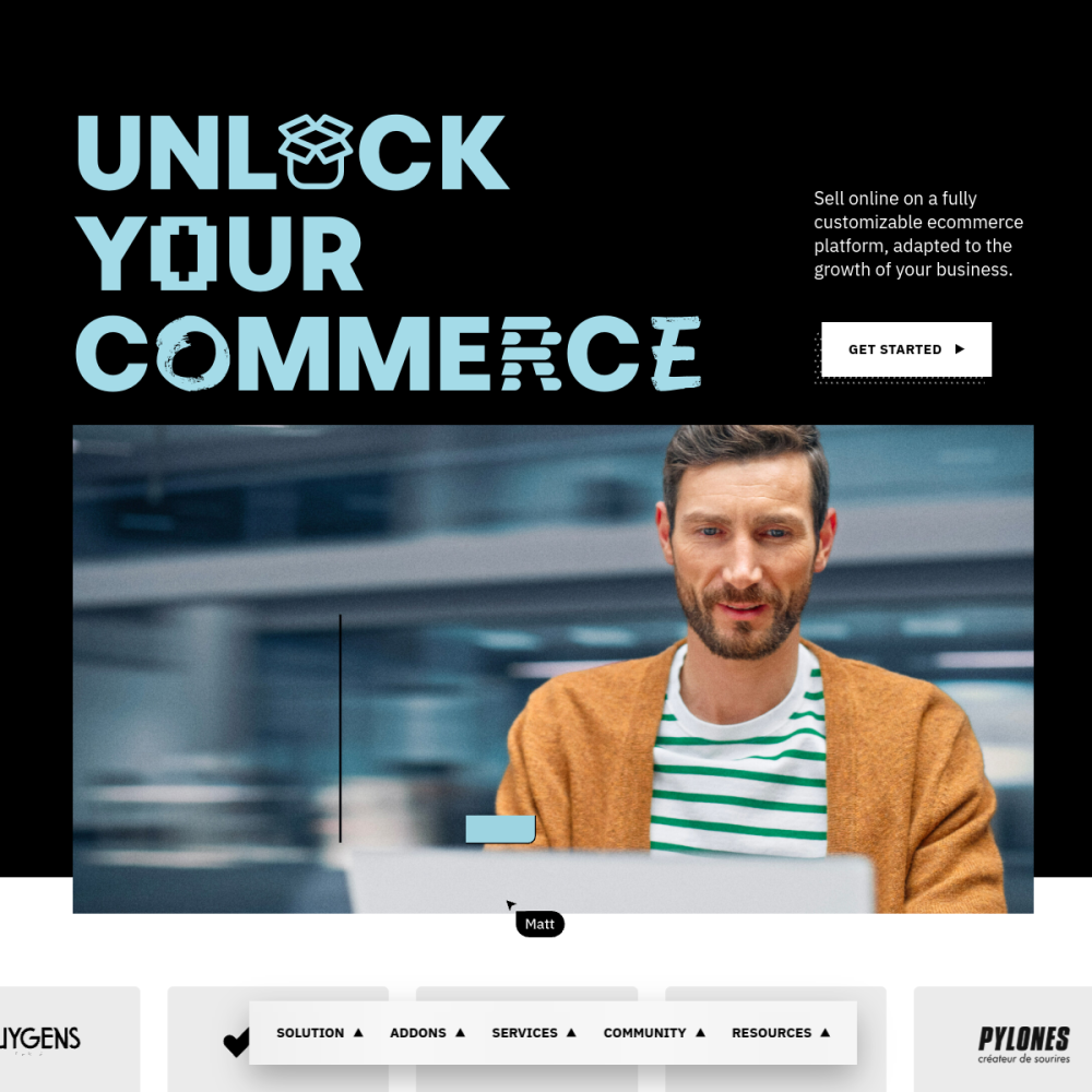 Screenshot of PrestaShop website
