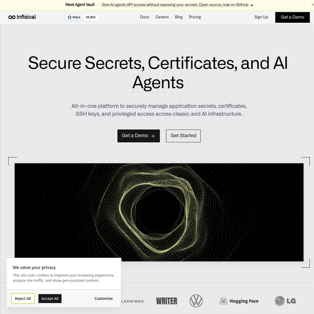 Screenshot of Infisical
